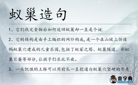 蟻巢造句