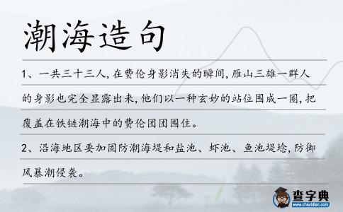 潮海造句
