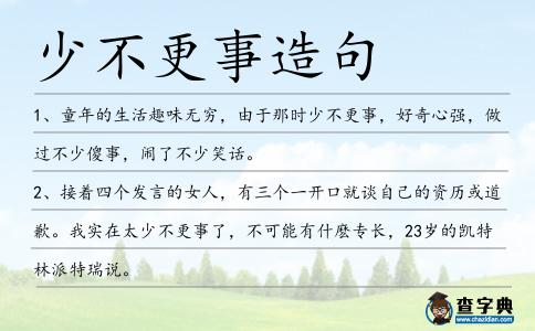 少不更事造句