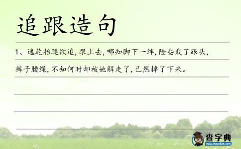 追跟造句