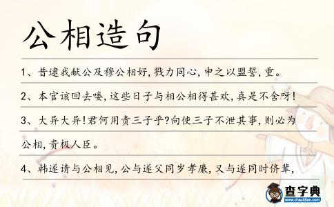 公相造句