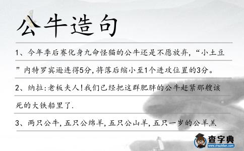 公牛造句