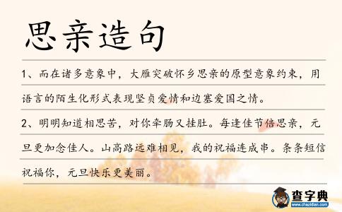 思親造句