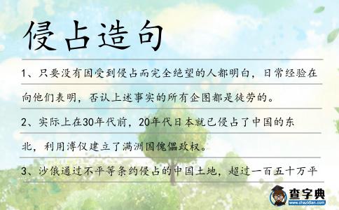 侵占造句