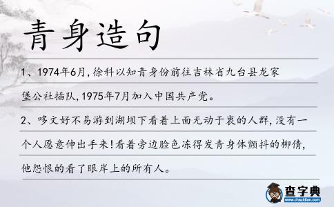 青身造句