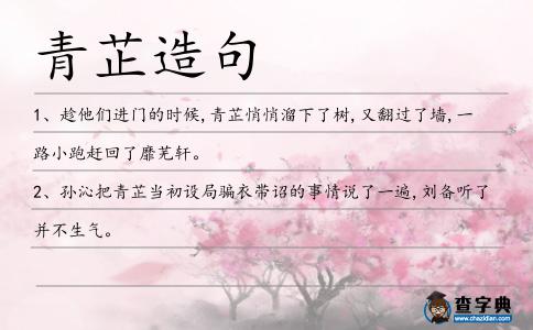青芷造句