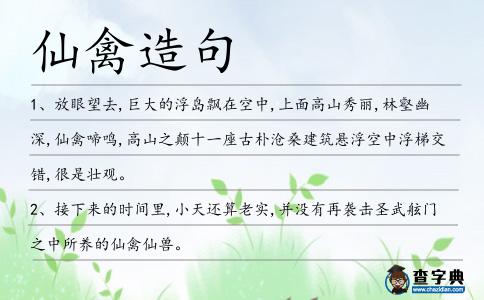 仙禽造句