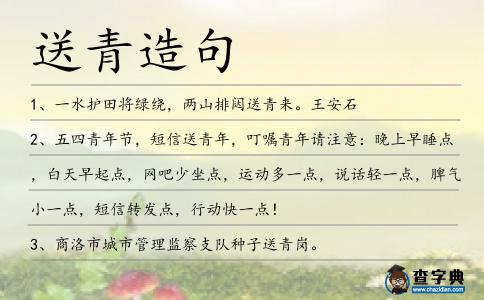 送青造句