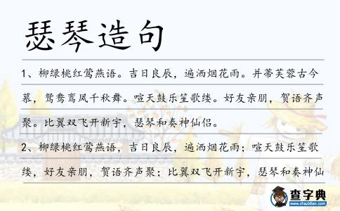 瑟琴造句