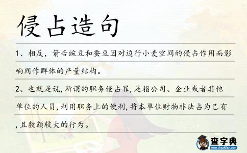 侵占造句