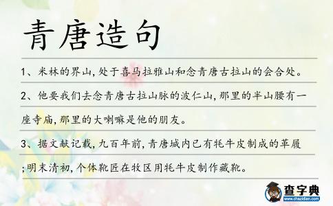 青唐造句