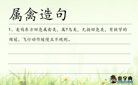 屬禽造句