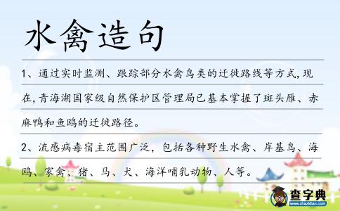 水禽造句