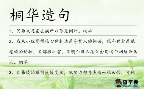 桐華造句