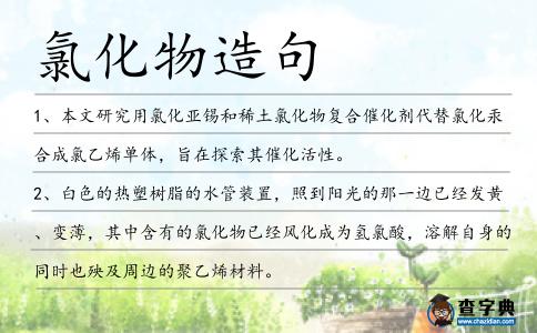 氯化物造句