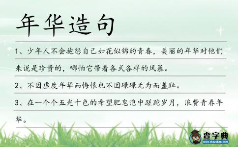 年華造句