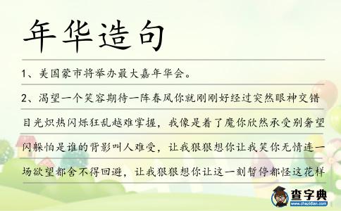年華造句