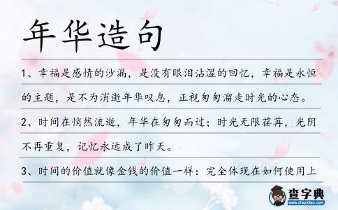 年華造句