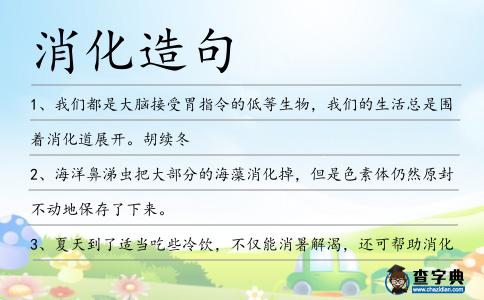 消化造句