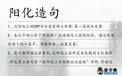 陽化造句