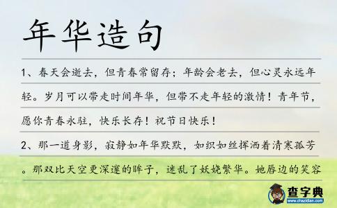 年華造句