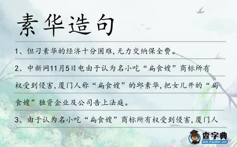 素華造句