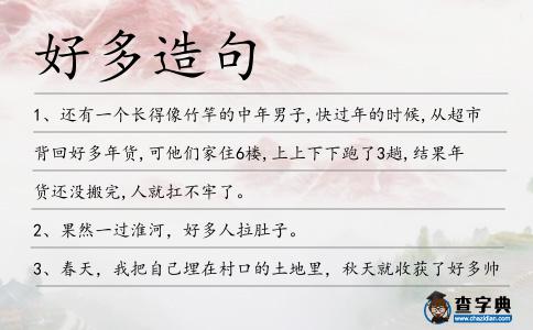 好多造句