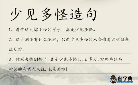 少見多怪造句