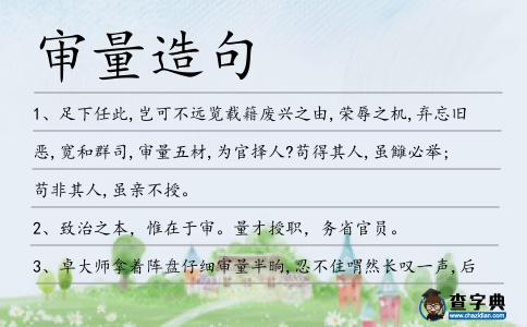 審量造句