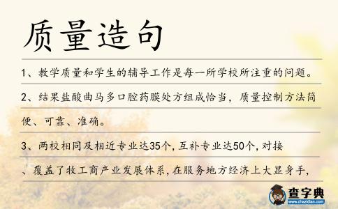 質量造句