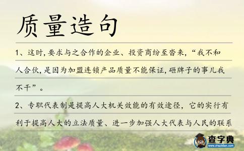 質量造句