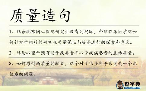質量造句