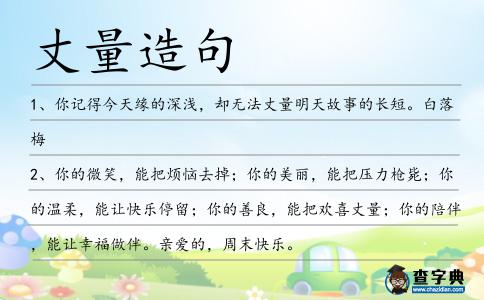 丈量造句