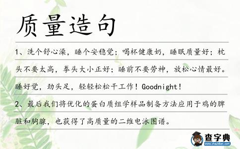 質量造句