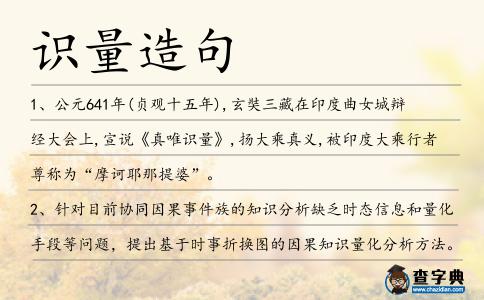 識量造句