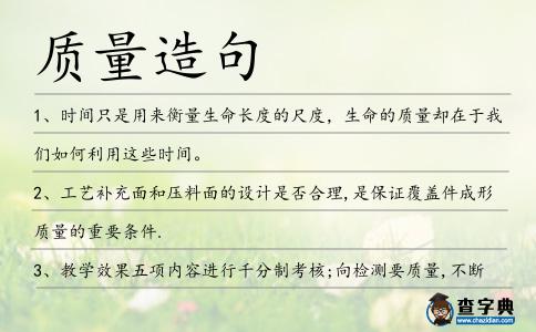 質量造句