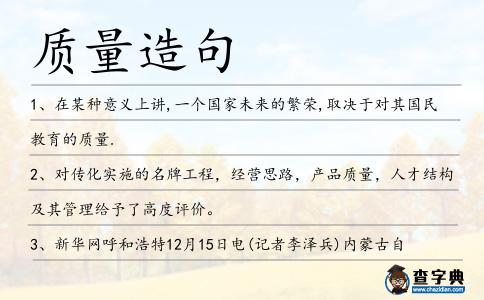 質量造句