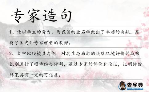 專家造句