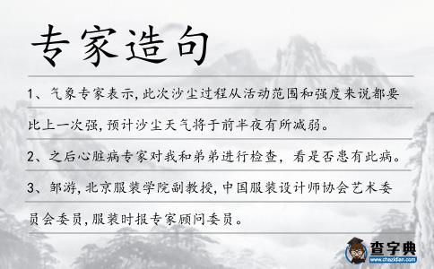 專家造句