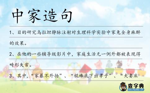 中家造句
