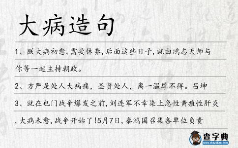 大病造句