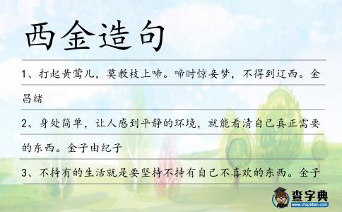 西金造句