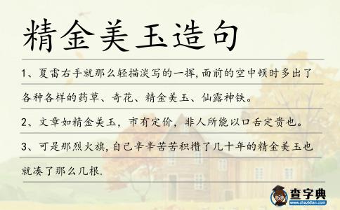 精金美玉造句