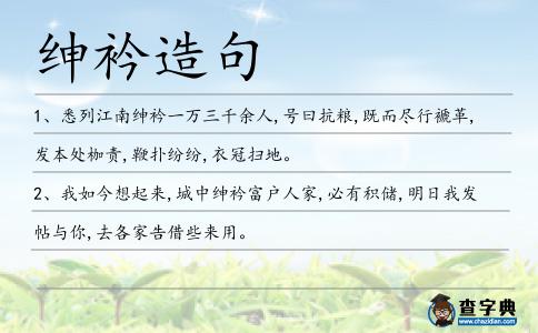 紳衿造句