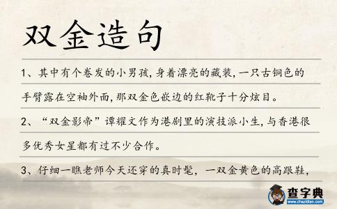 雙金造句