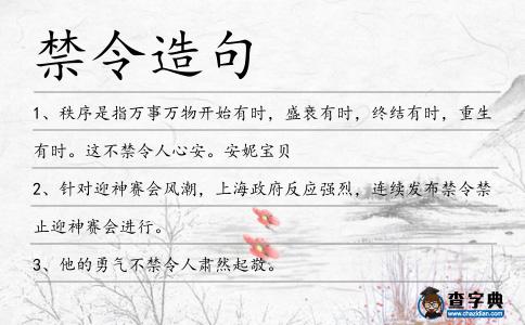禁令造句