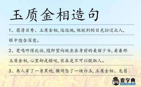 玉質(zhì)金相造句
