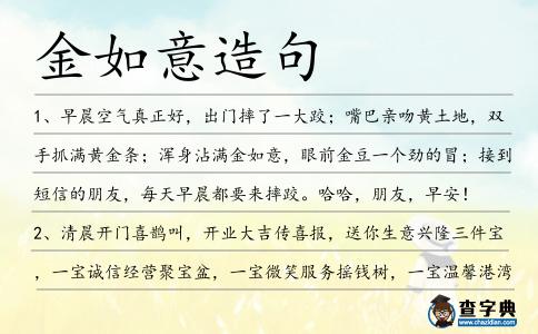 金如意造句
