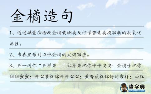 金橘造句