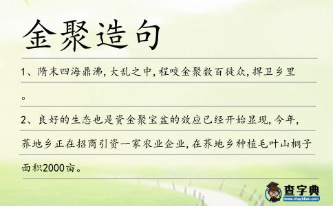 金聚造句
